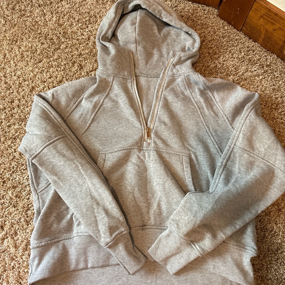 Gray Half-Zip Hoodie